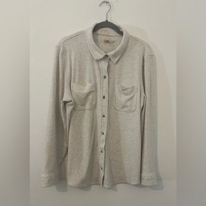 FLASH SALE 🔥 FAHERTY BRAND Legend Off White Button Down Sweater Shirt Womens XL